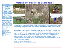 Tablet Screenshot of bentwoodlabradors.com